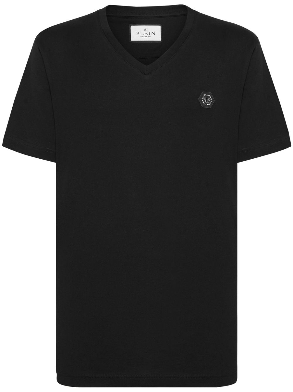 V-neck logo-print T-shirt - 1