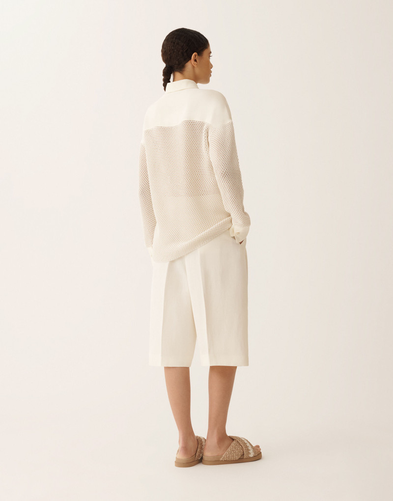 Shirt in organic cotton with lustrous viscose 4