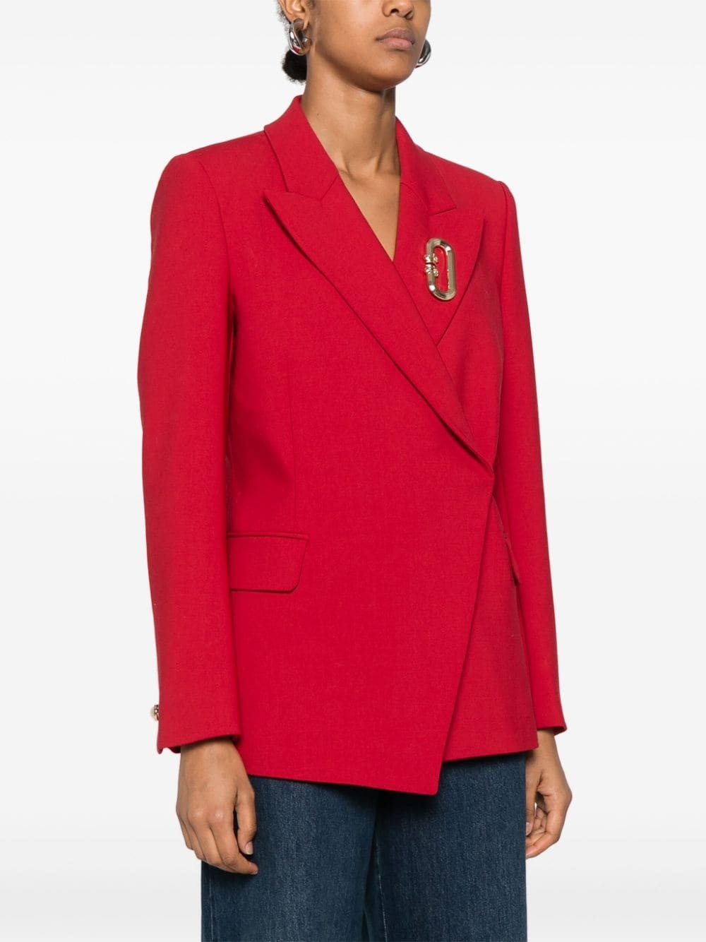 asymmetric double-breasted blazer - 3