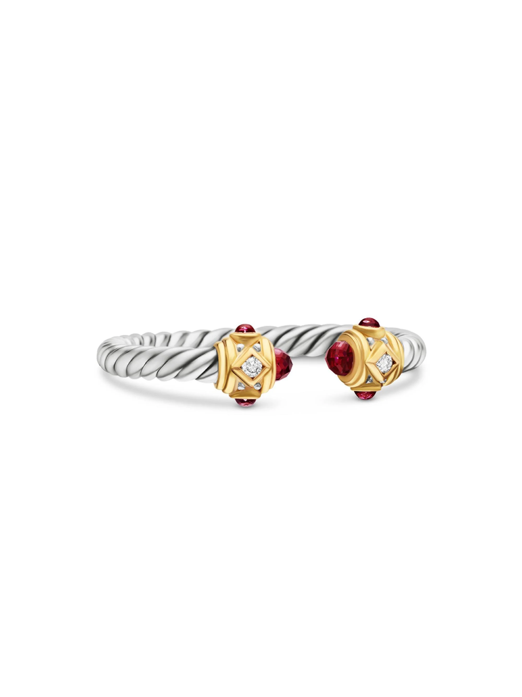 Women's Renaissance Ring in Sterling Silver - Garnet - 1