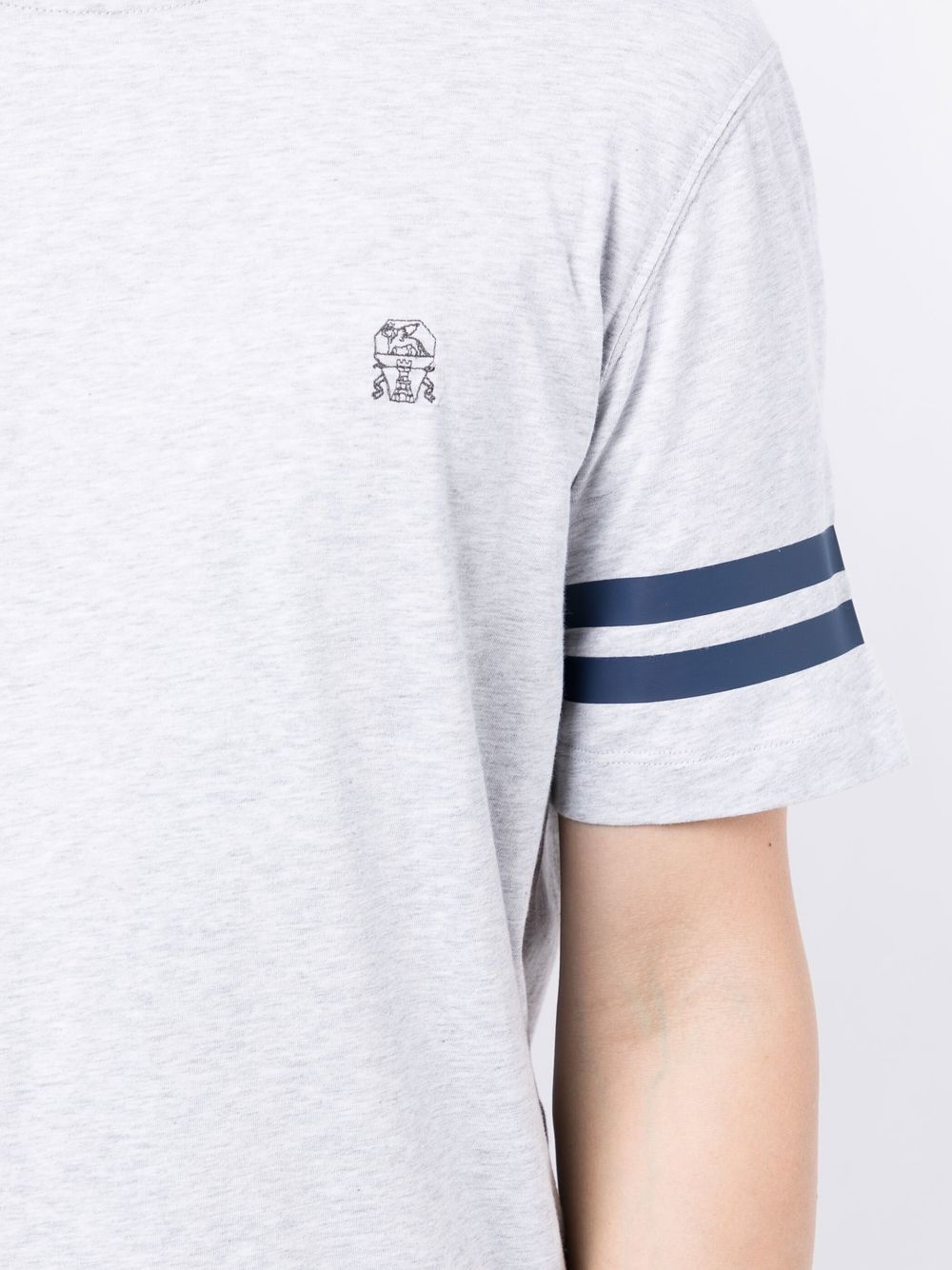 sport-stripe logo T-shirt - 5