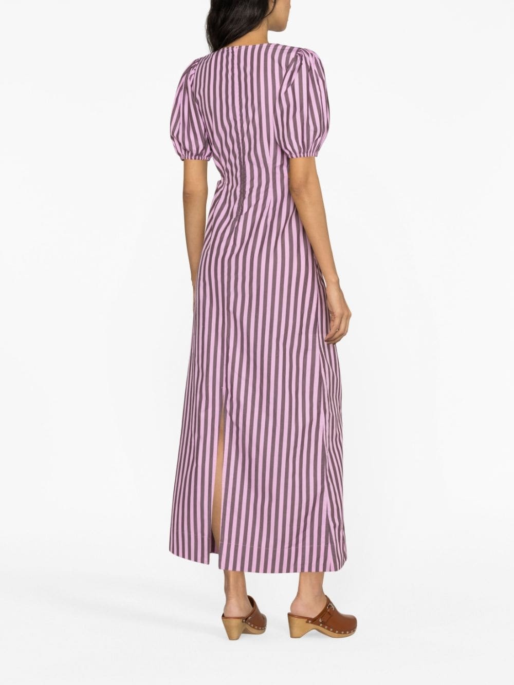 striped cut-out organic cotton dress - 4