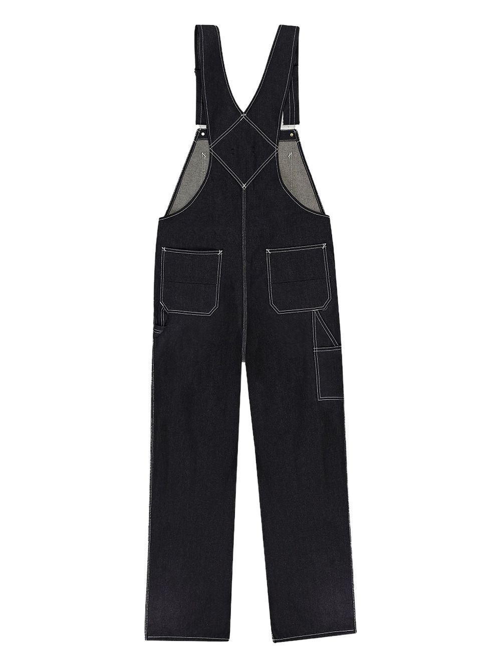 topstitch denim overalls - 2