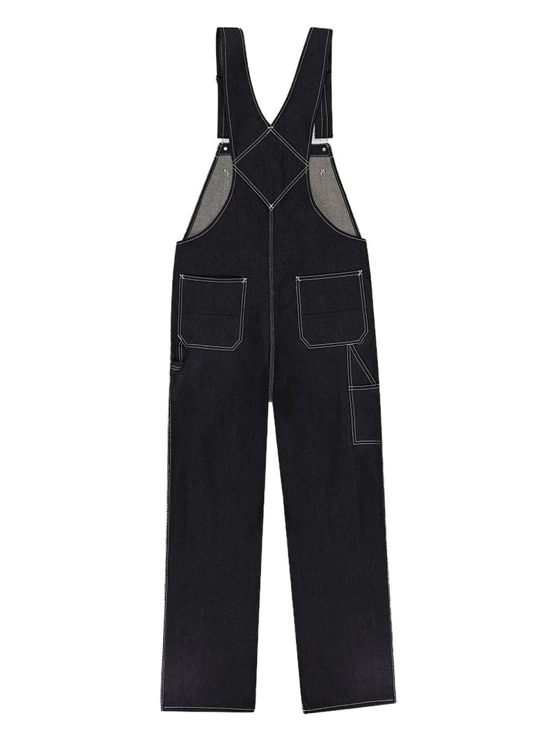 AMIRI topstitch denim overalls outlook