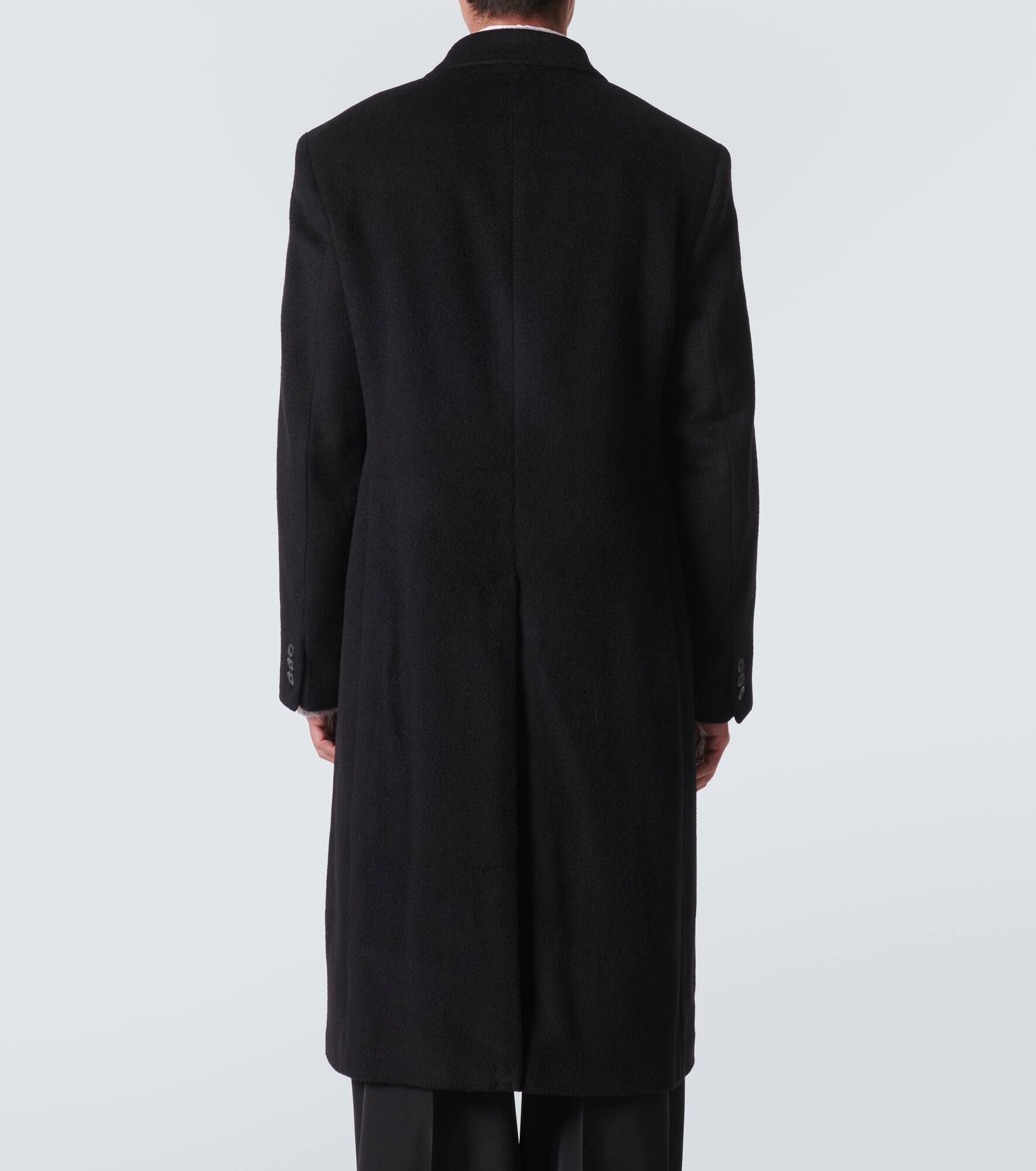 Whale double-breasted mohair-blend coat - 4