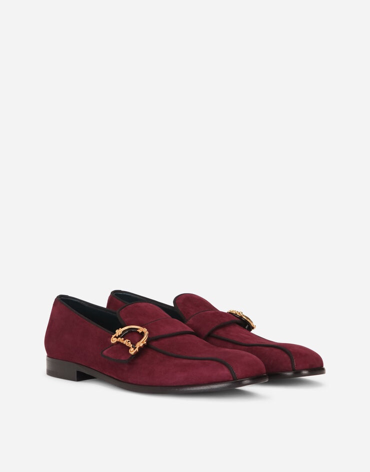 Suede loafers with baroque DG logo - 2