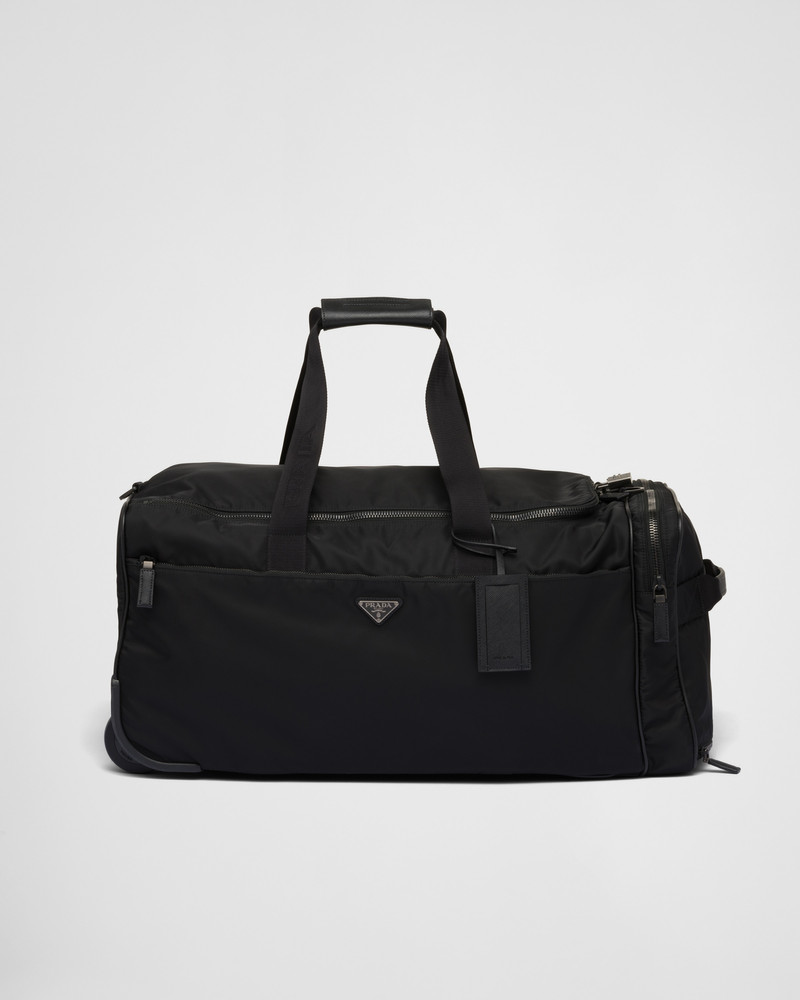 Re-Nylon and Saffiano leather trolley 1