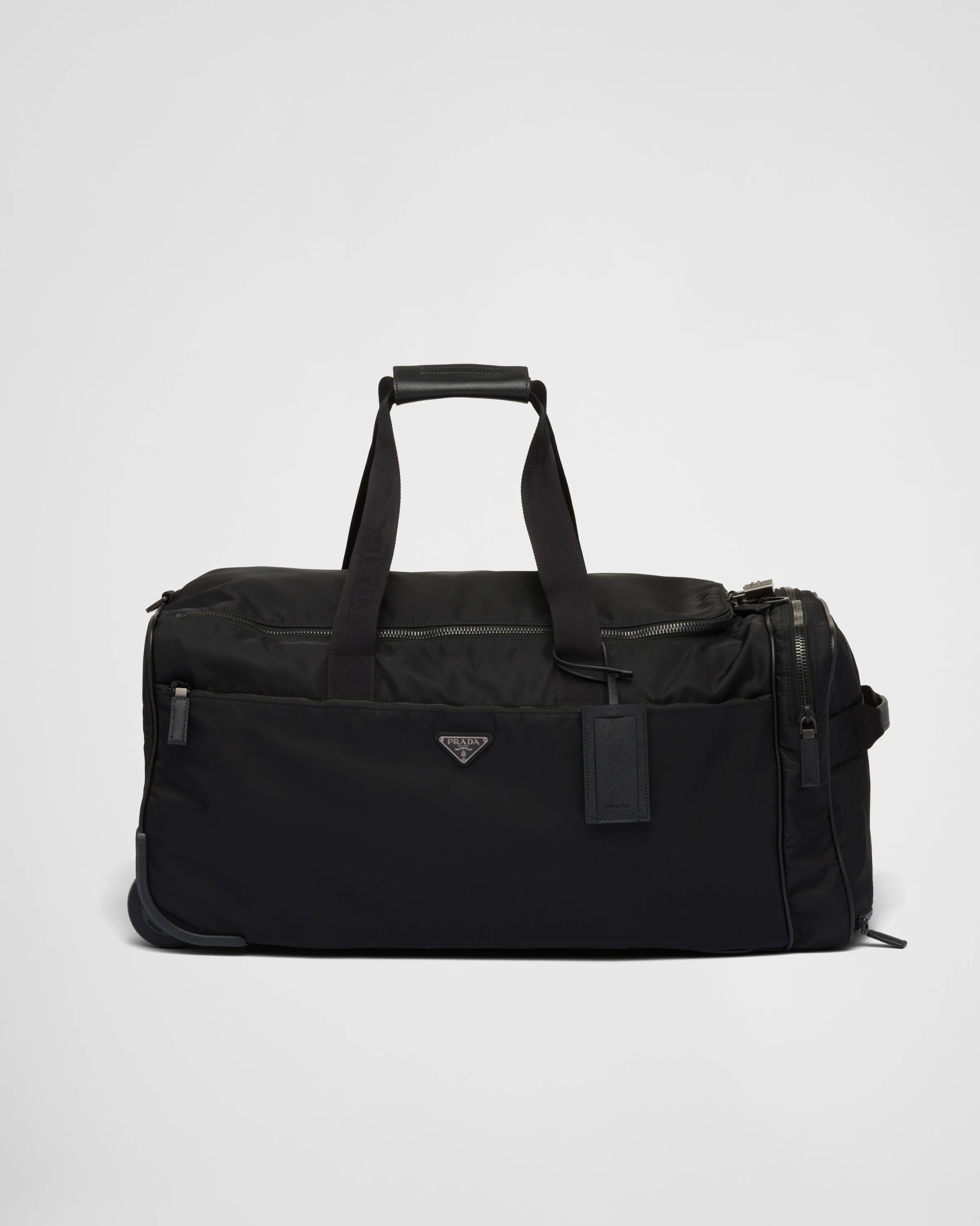 Re-Nylon and Saffiano leather trolley - 1