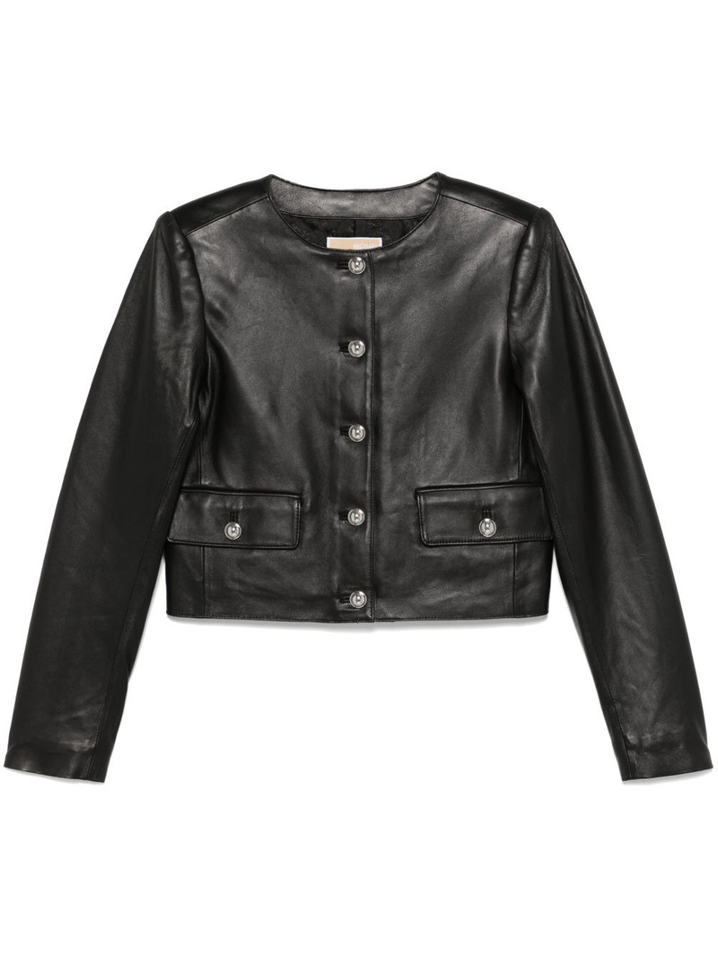 cropped leather jacket 1