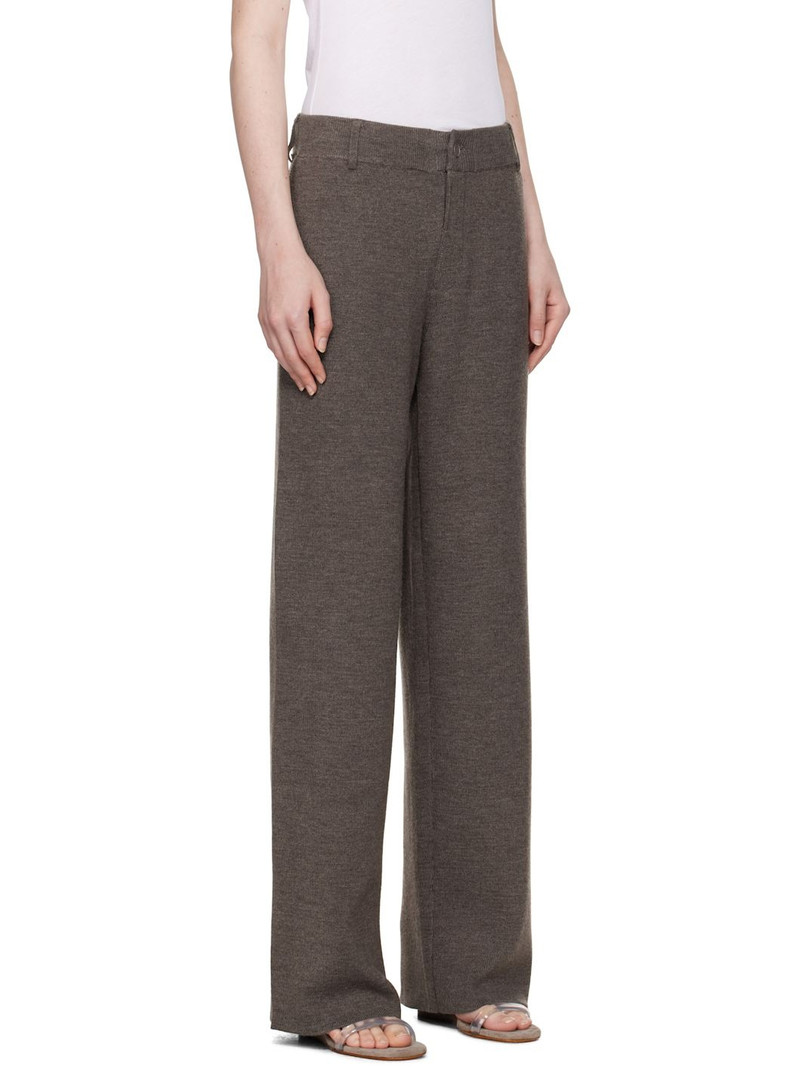 Taupe Knit Trousers 2