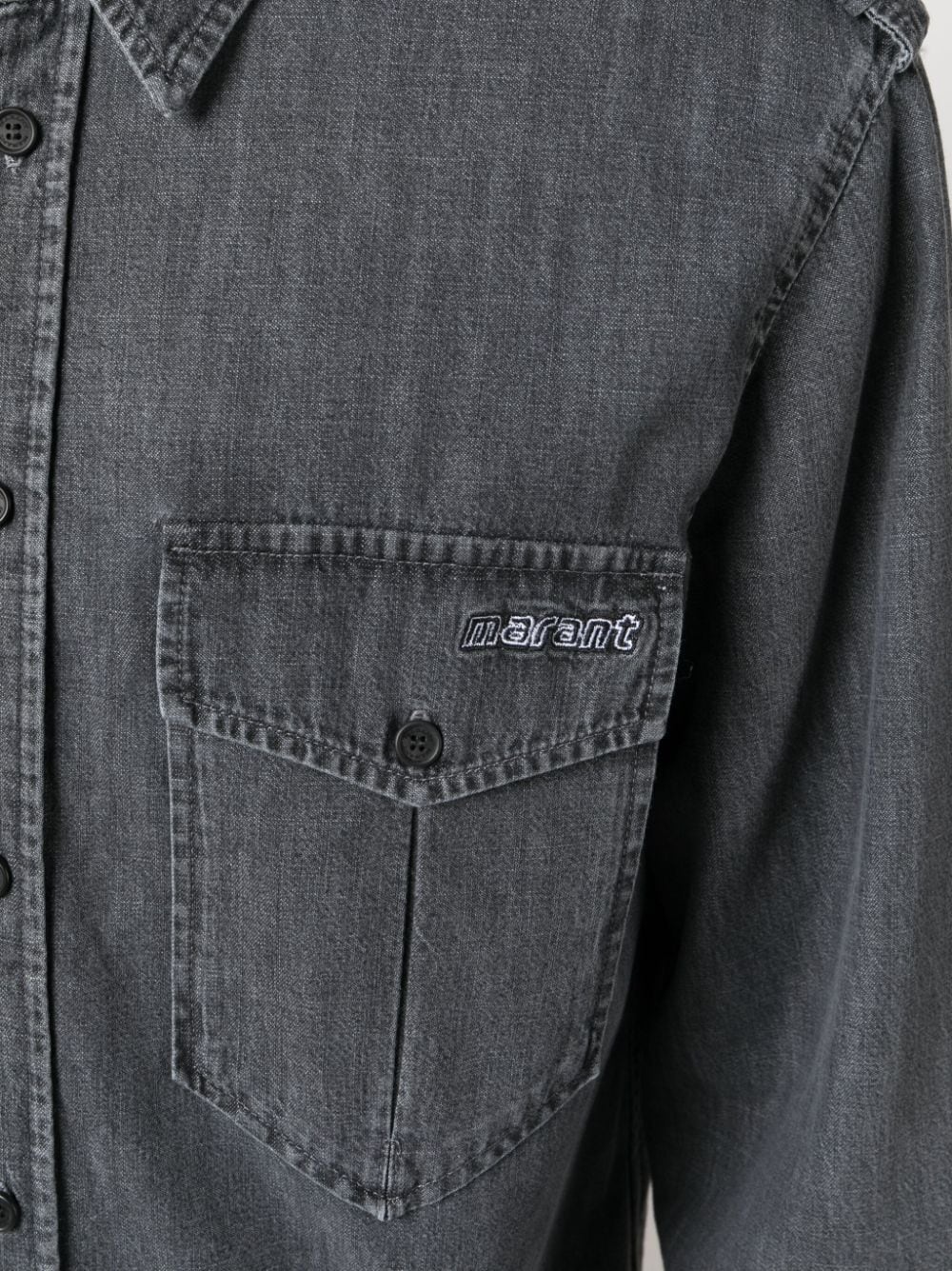 long-sleeve denim shirt - 5