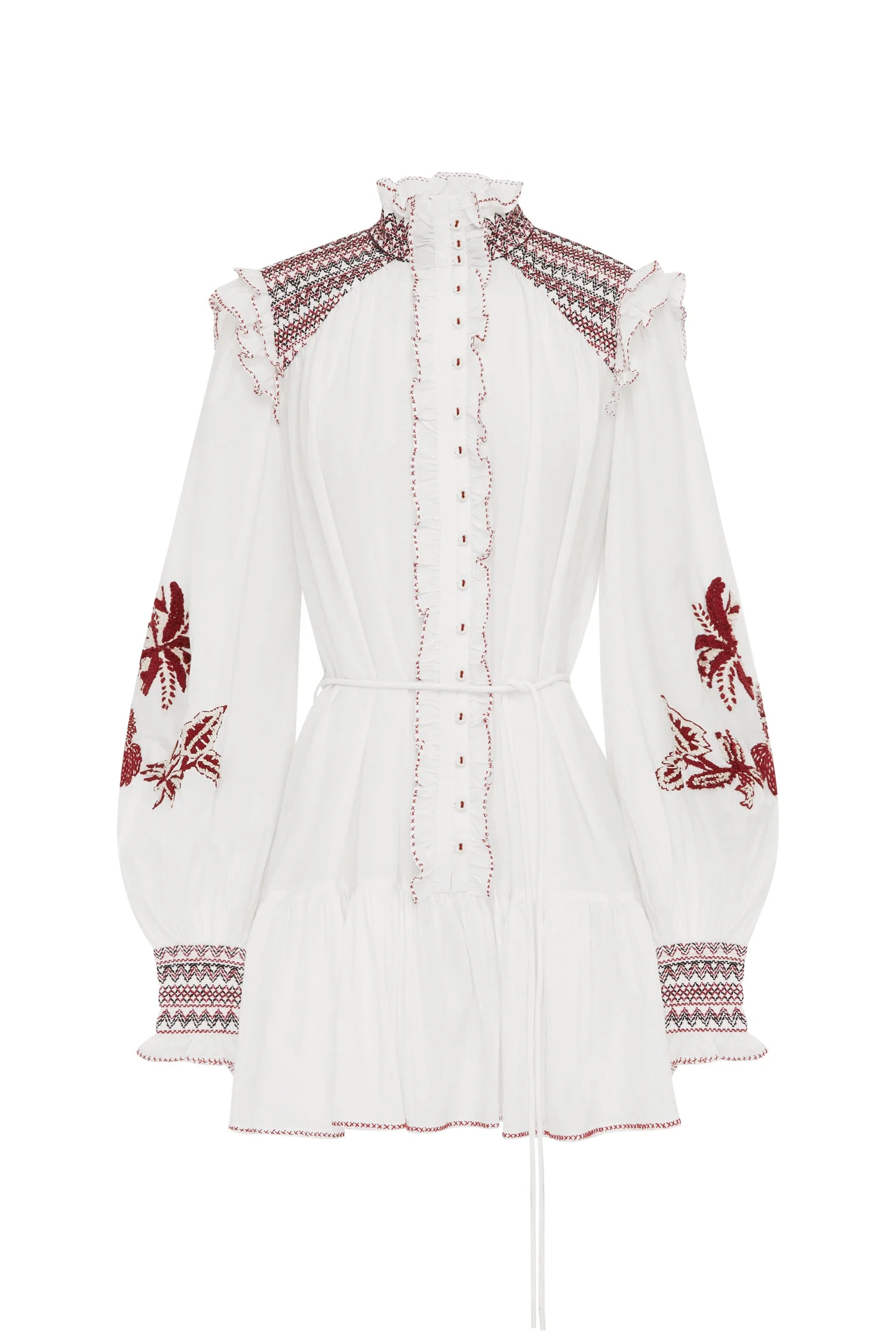 Odie Embroidered Mini Dress - 1
