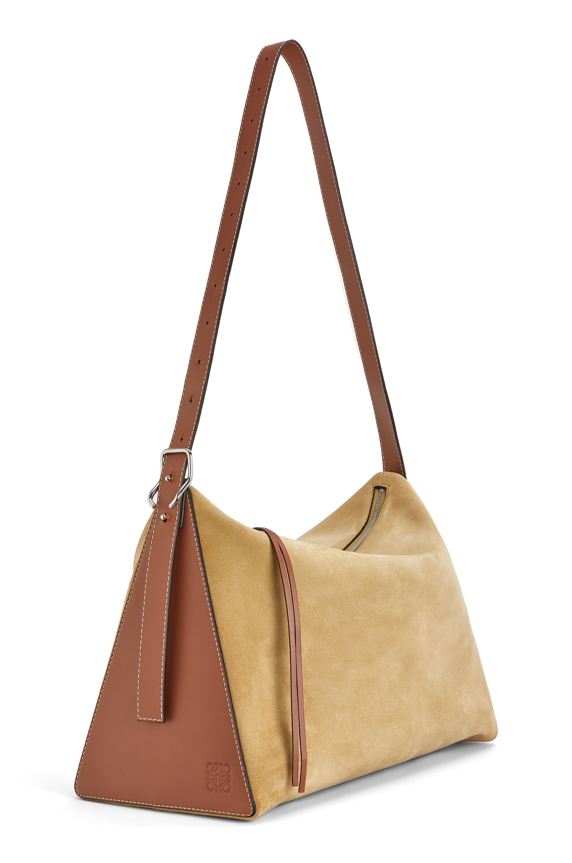 Large Berlingo bag in suede and calfskin - 3