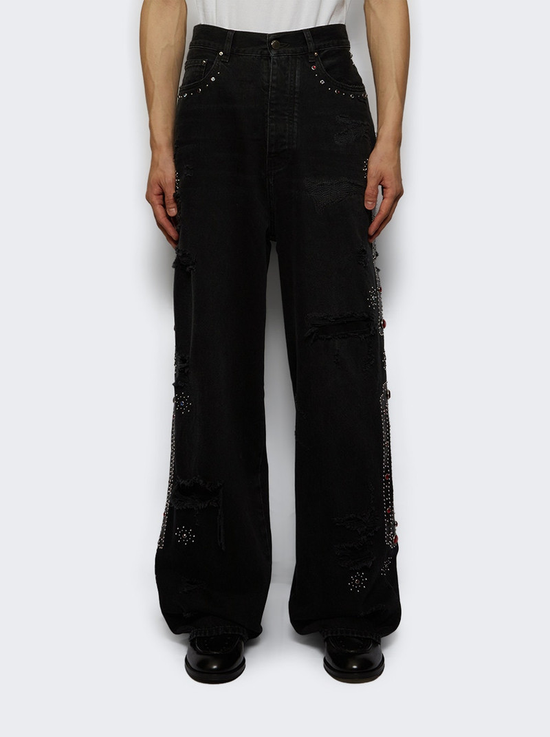 AMIRI Bones Studded Baggy Jean Vintage Black outlook