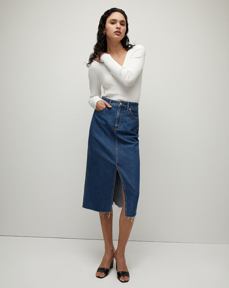 VERONICA BEARD VICTORIA DENIM SKIRT outlook