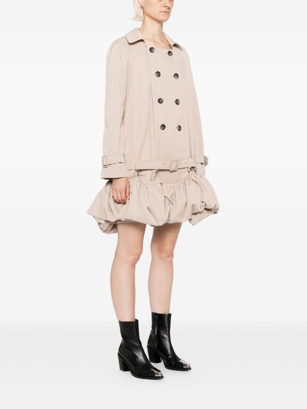 puffed-hem dress - 3
