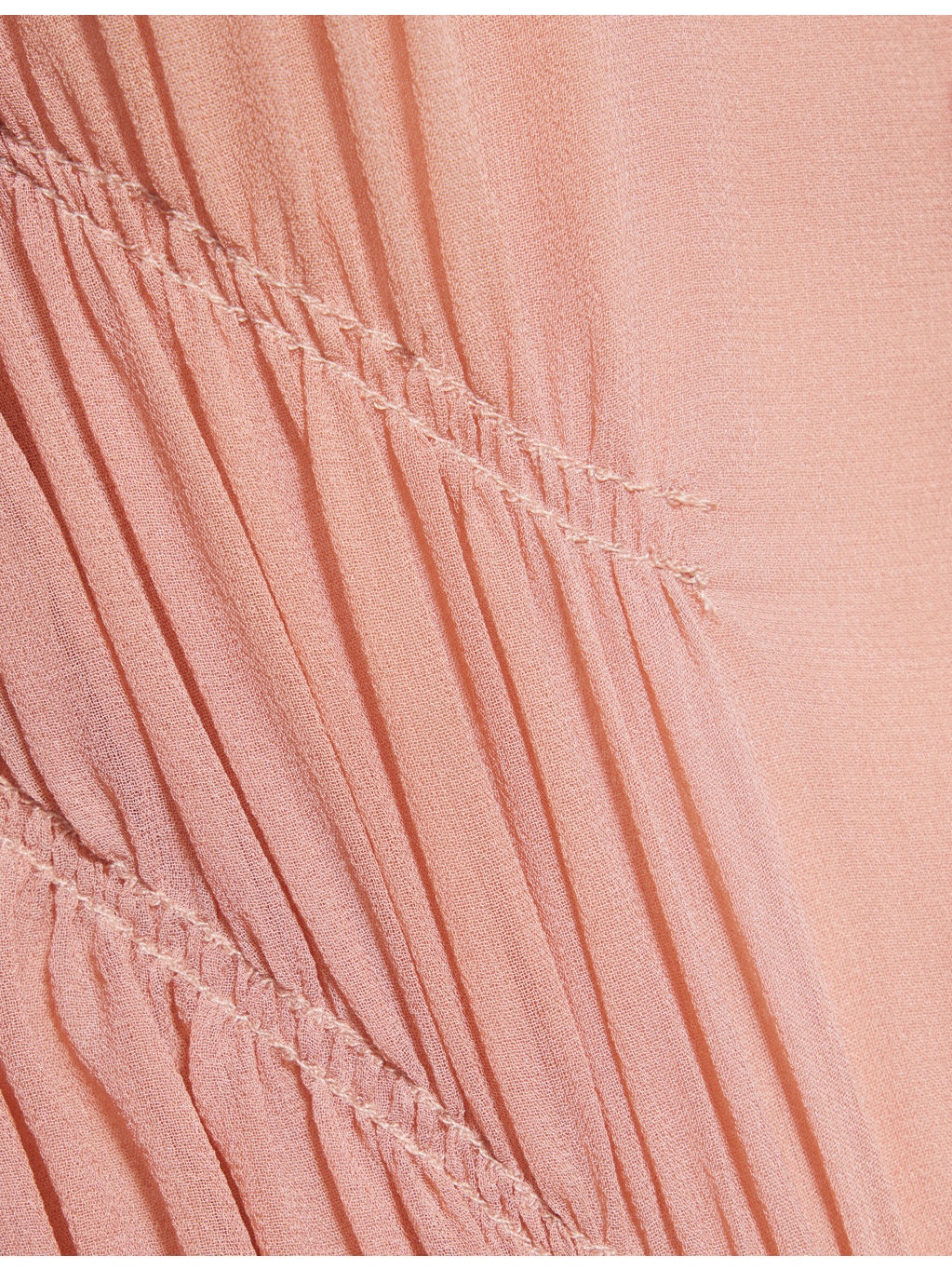 Shirred-Bodice Sheer-Sleeve Silk Gown - 7
