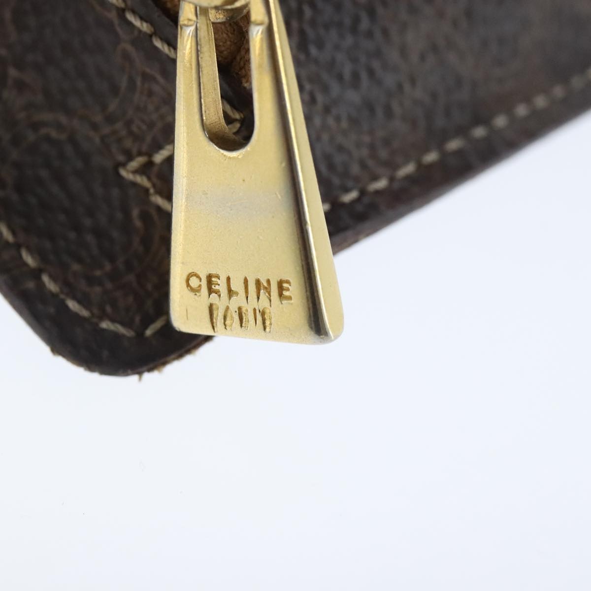 CELINE Macadam Canvas Shoulder Bag Pvc Leather Brown - 15