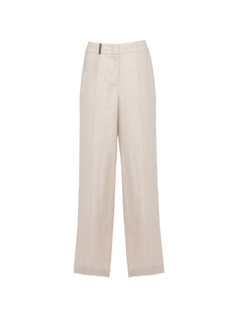 bead-detail wide-leg trousers 1