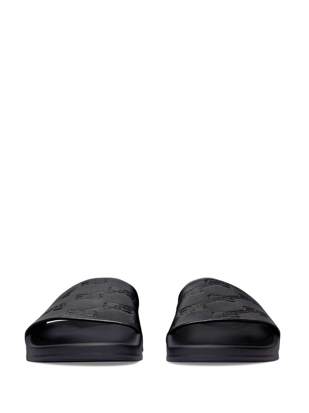 BB-monogram leather pool slides - 7