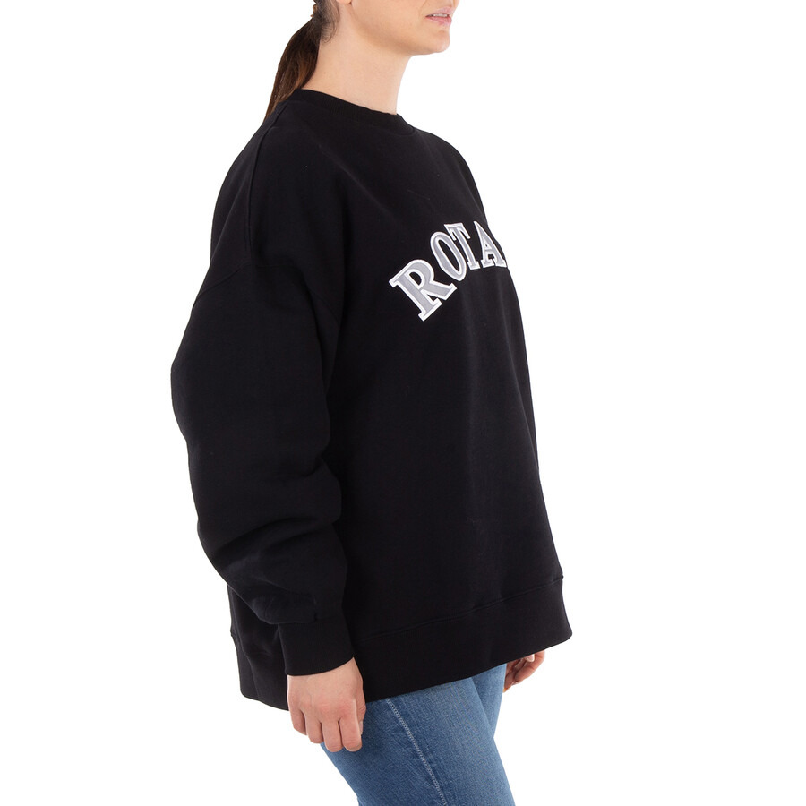 Rotate Ladies Black Crewneck Logo Sweatshirt - 4