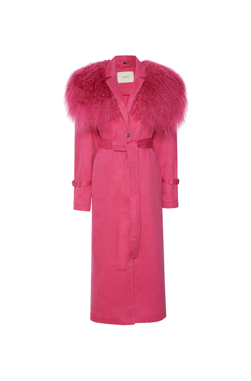 Denim Trench With Shearling 1