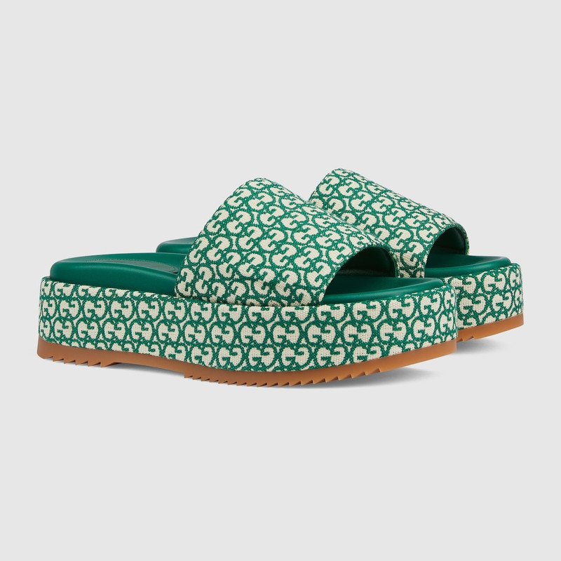 Women's GG platform slide sandal 2