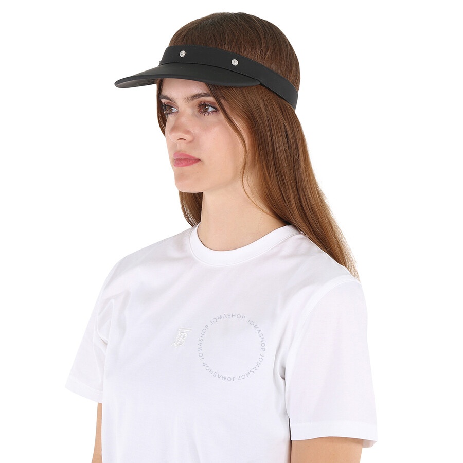 Burberry Black Zip Detail Visor Hat - 3