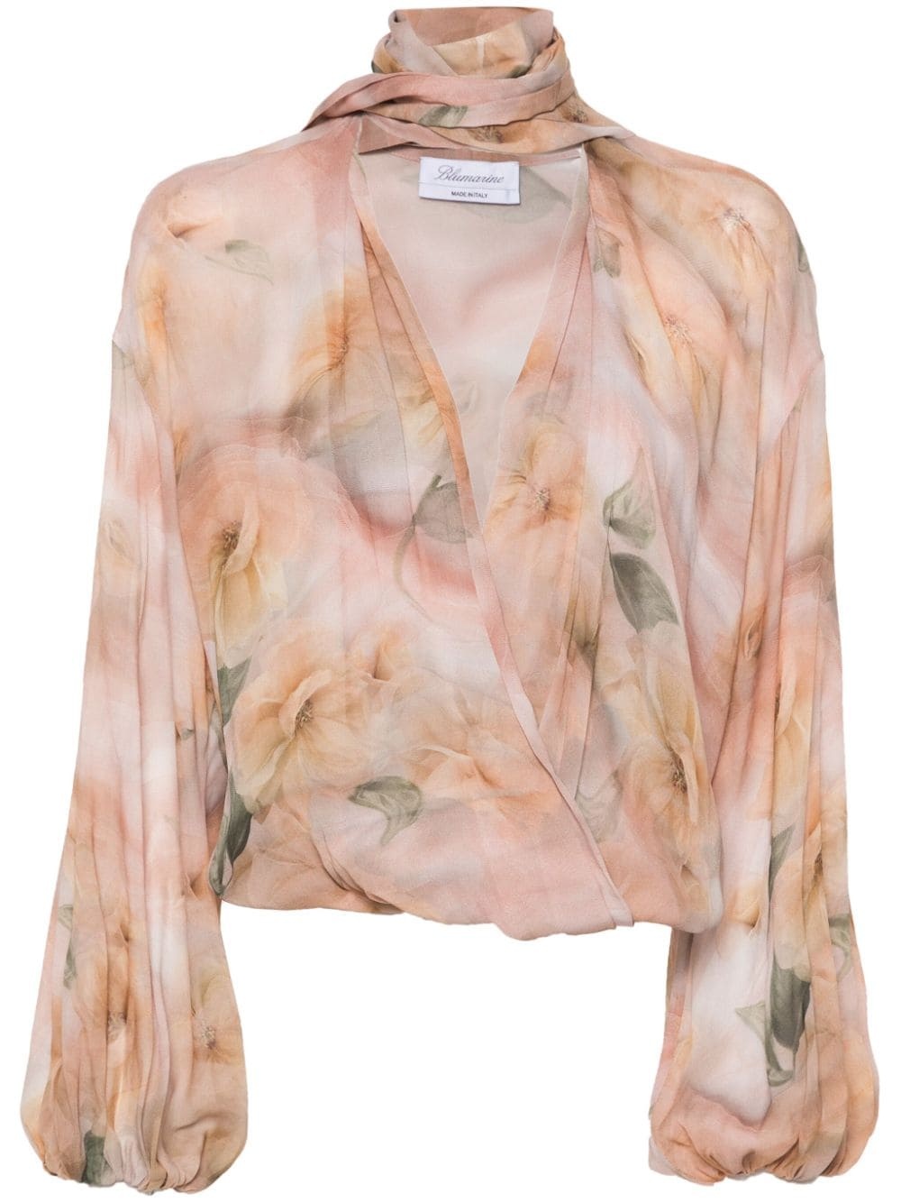 floral crepe blouse - 1