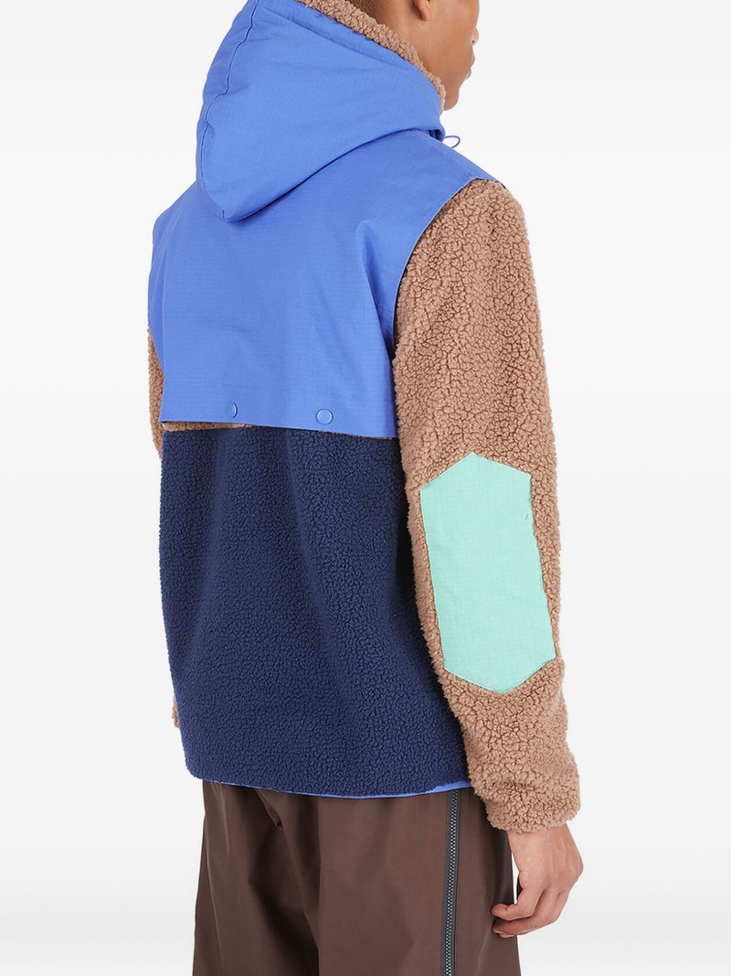 hooded fleece panelled hoodie 4