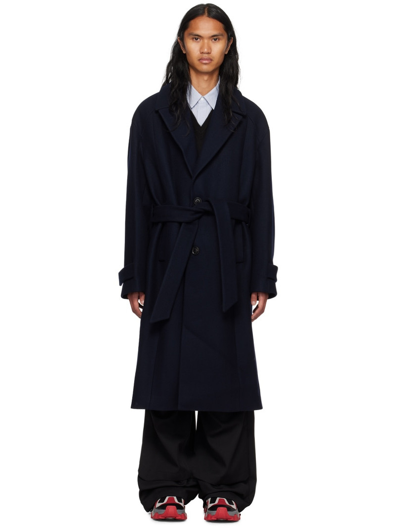 Navy Oversized Coat - 1