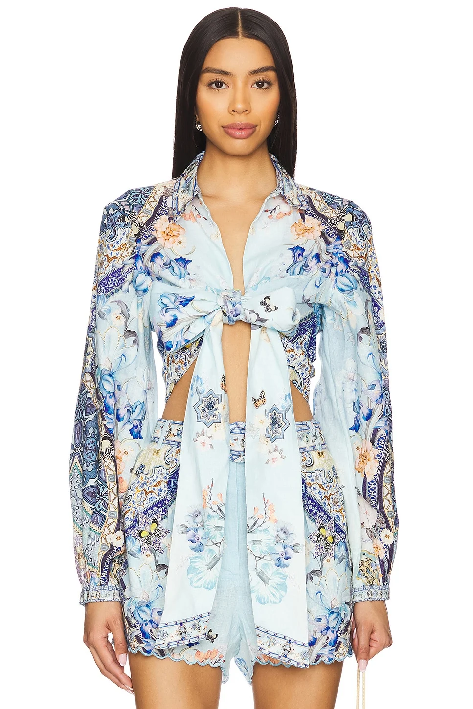 Cropped Wrap Shirt - 1