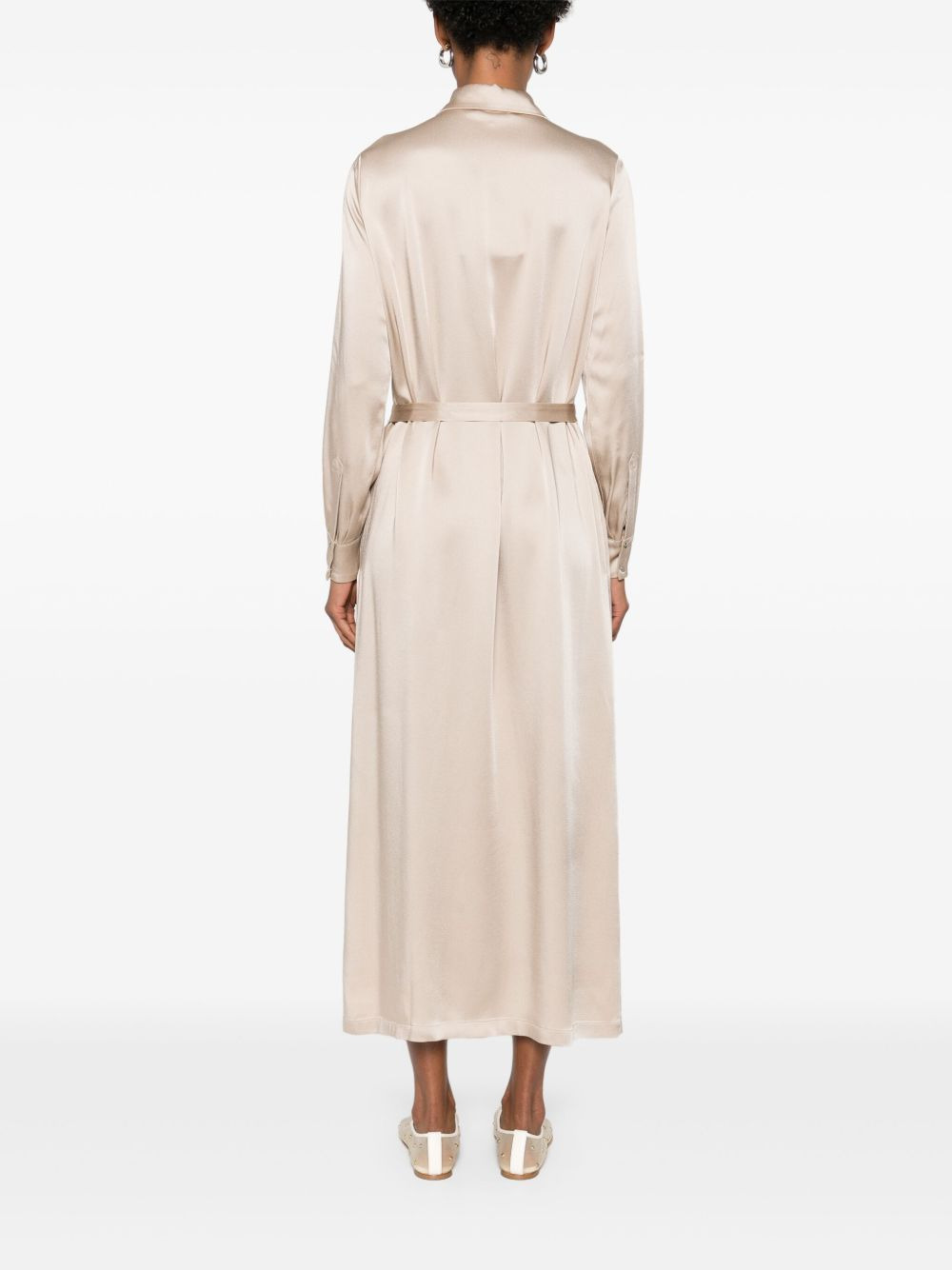 satin shirt dress - 4