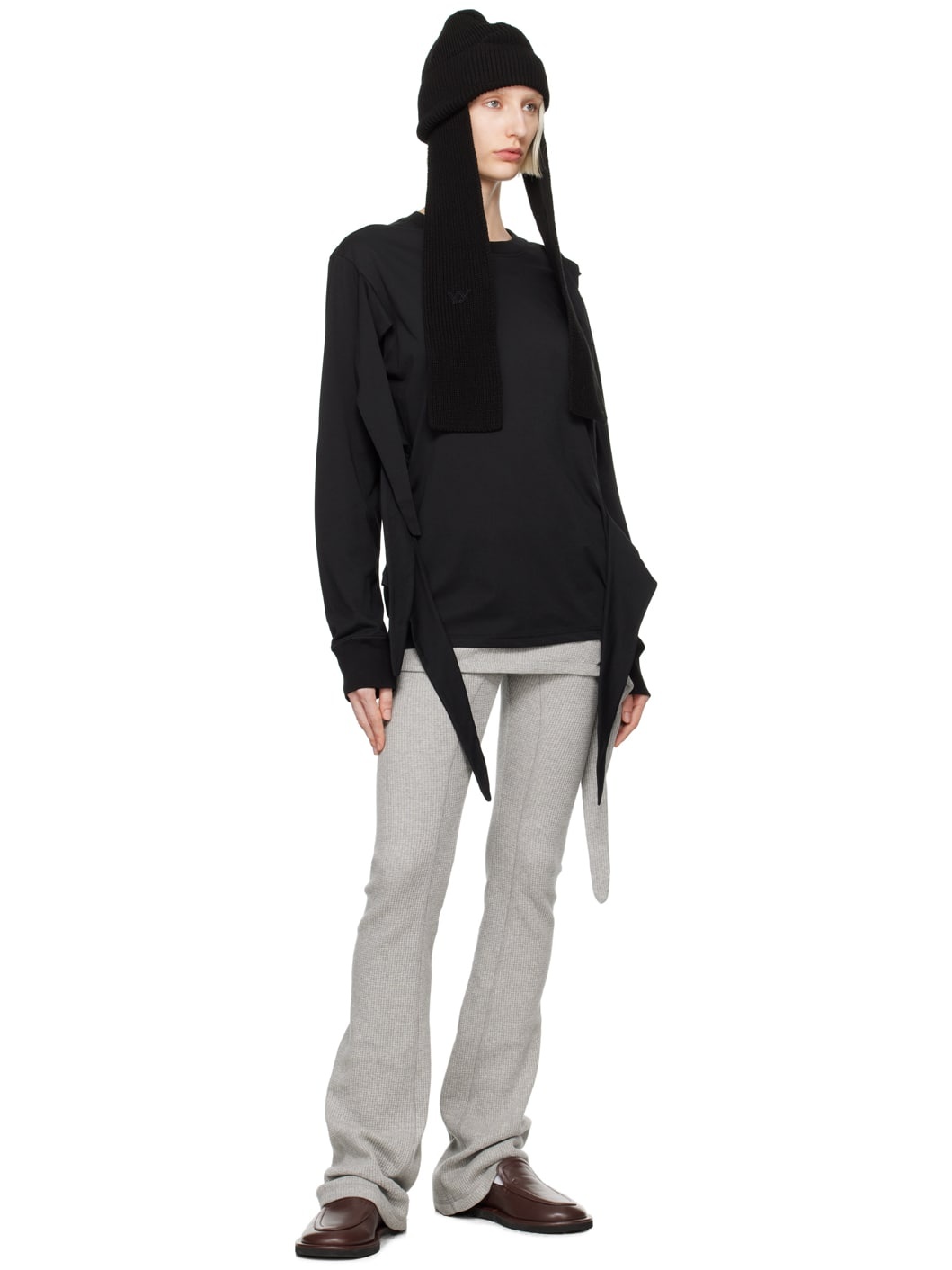 OPEN YY Black Triple Knot Crewneck Long Sleeve T-shirt