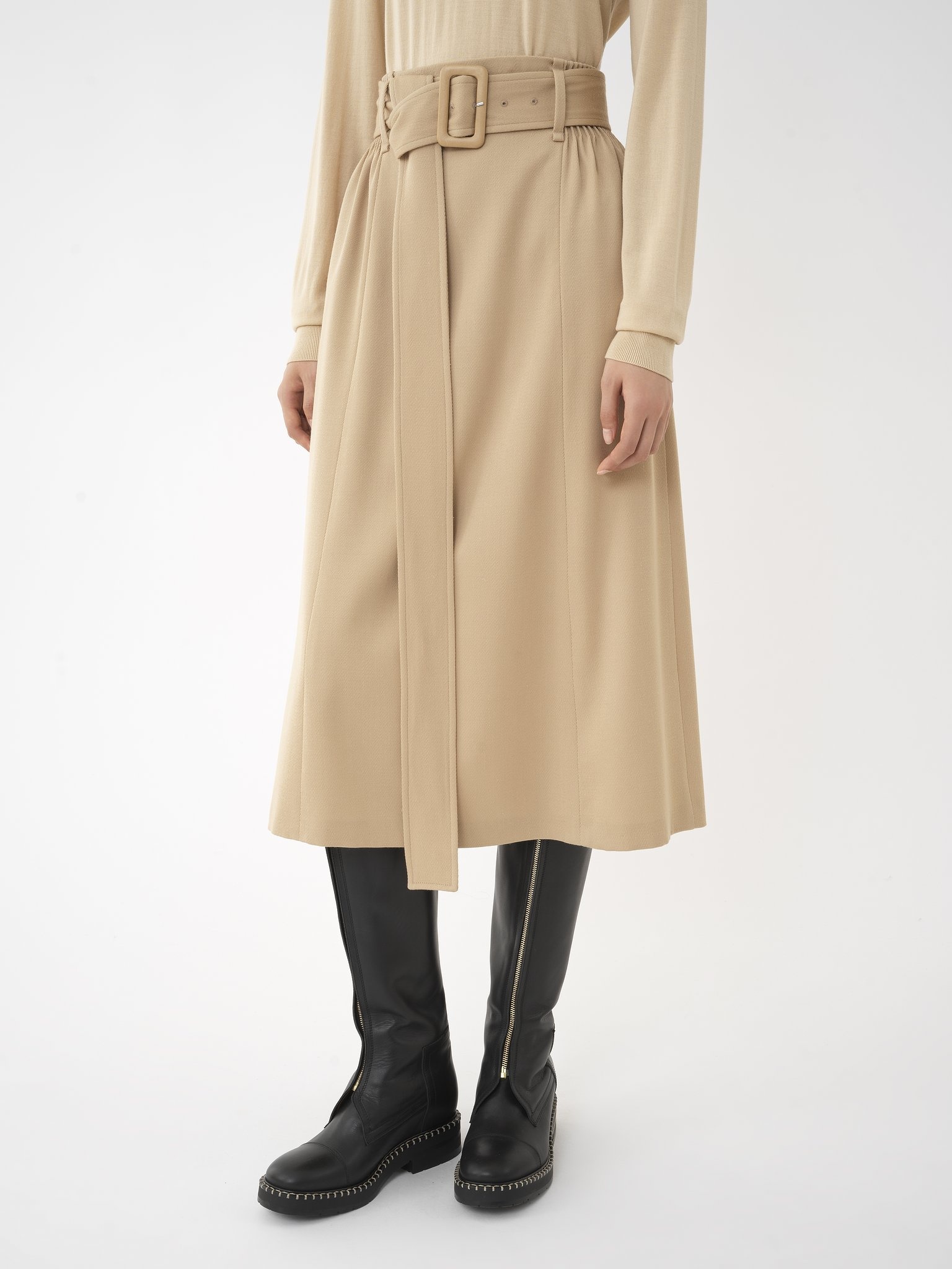 FLARE MIDI SKIRT - 4