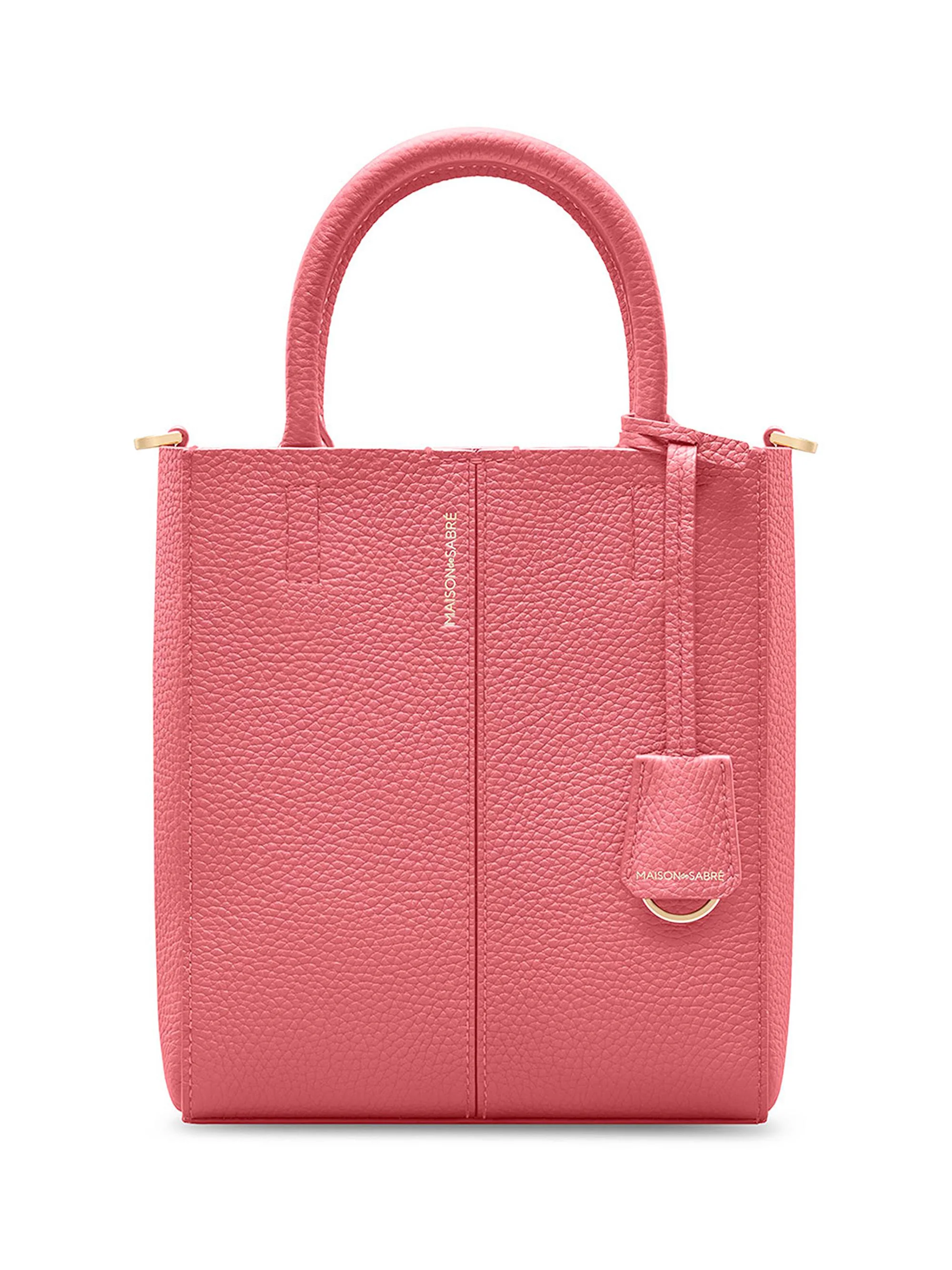 Women's Mini Leather Soft Tote Bag - Candy Sandstone - 1