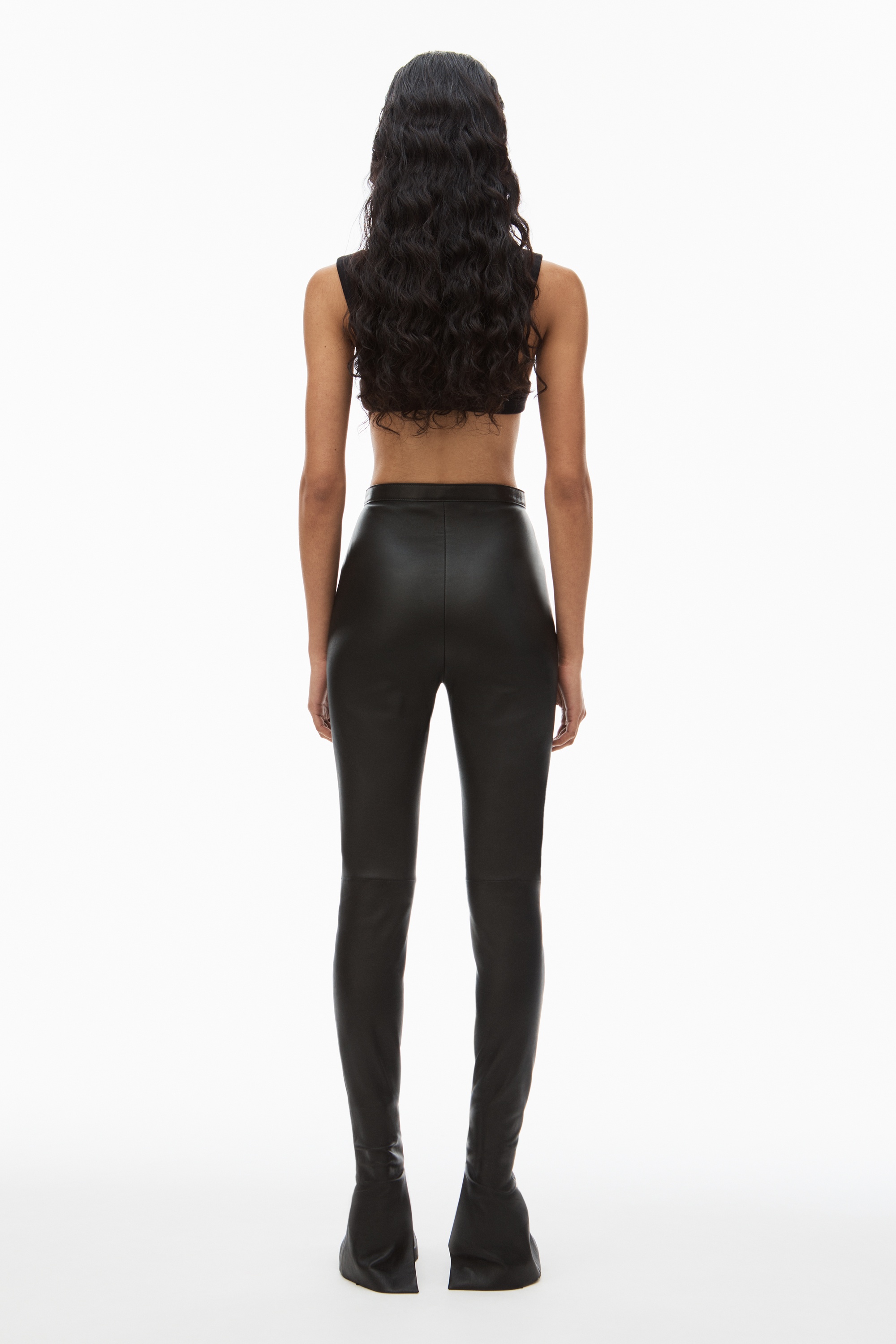 ALEXANDER WANG Crystal-embellished stretch-jersey leggings