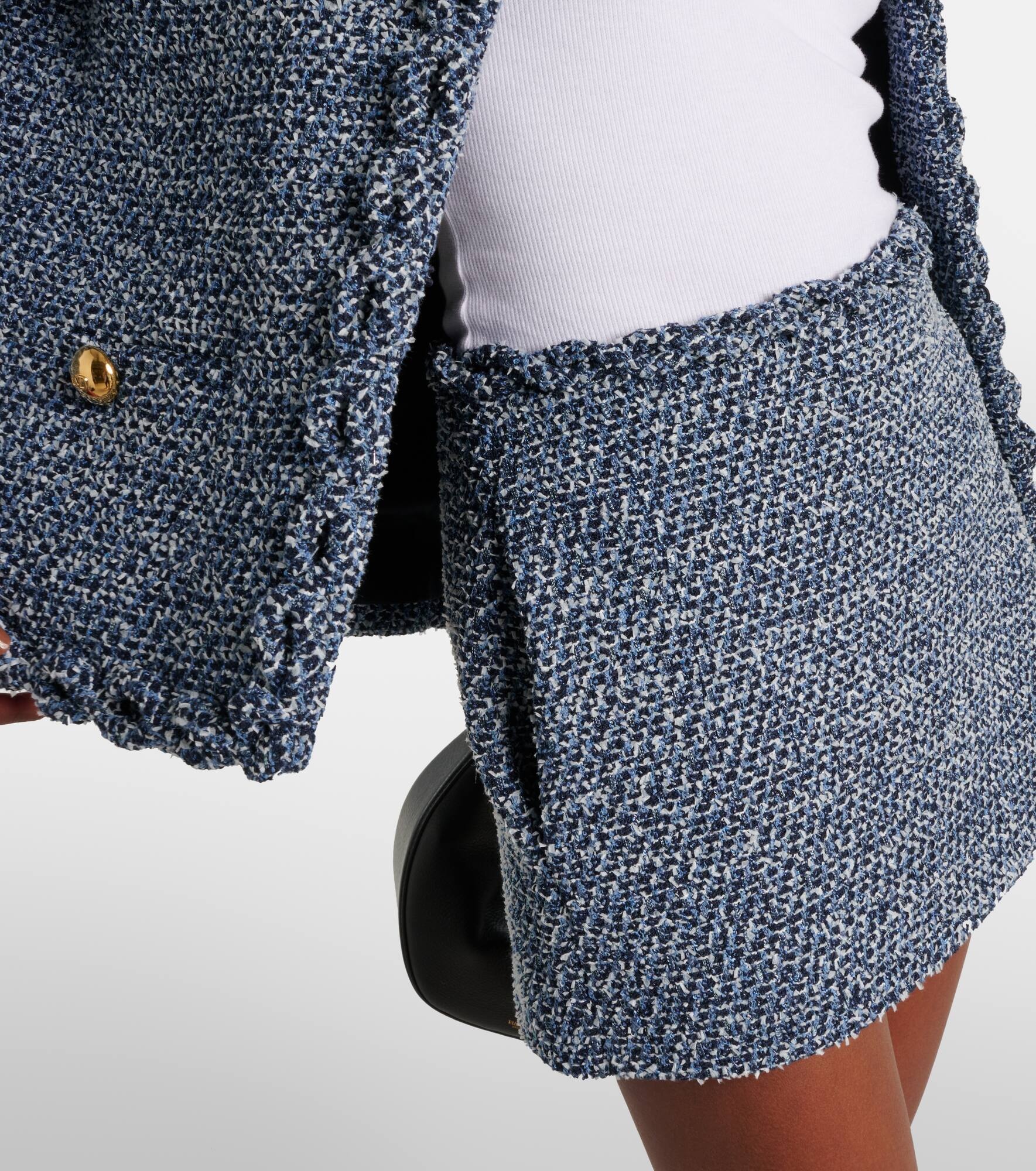 Tweed denim miniskirt - 4