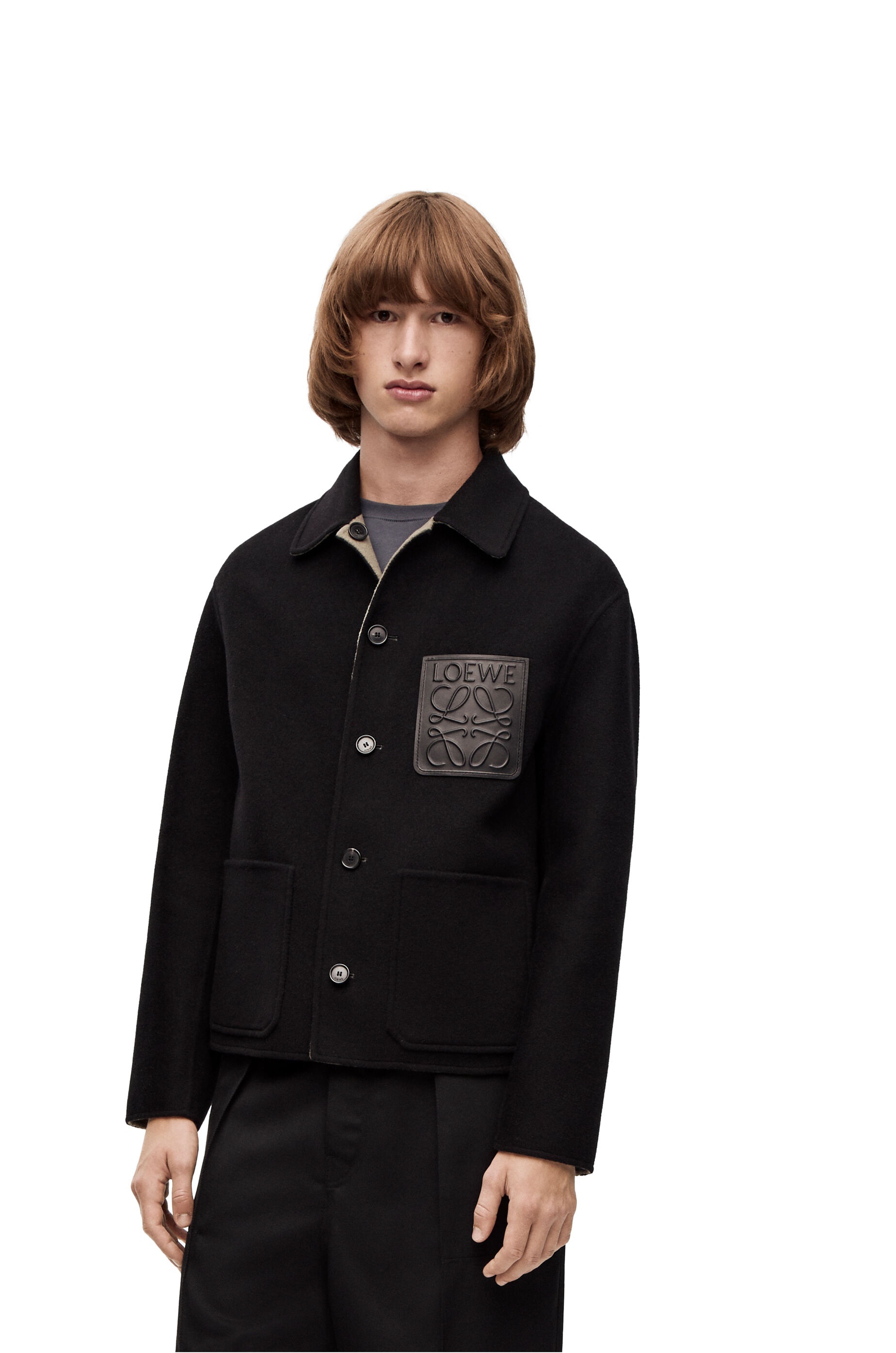 Reversible workwear jacket in wool, cashmere and silk - 3