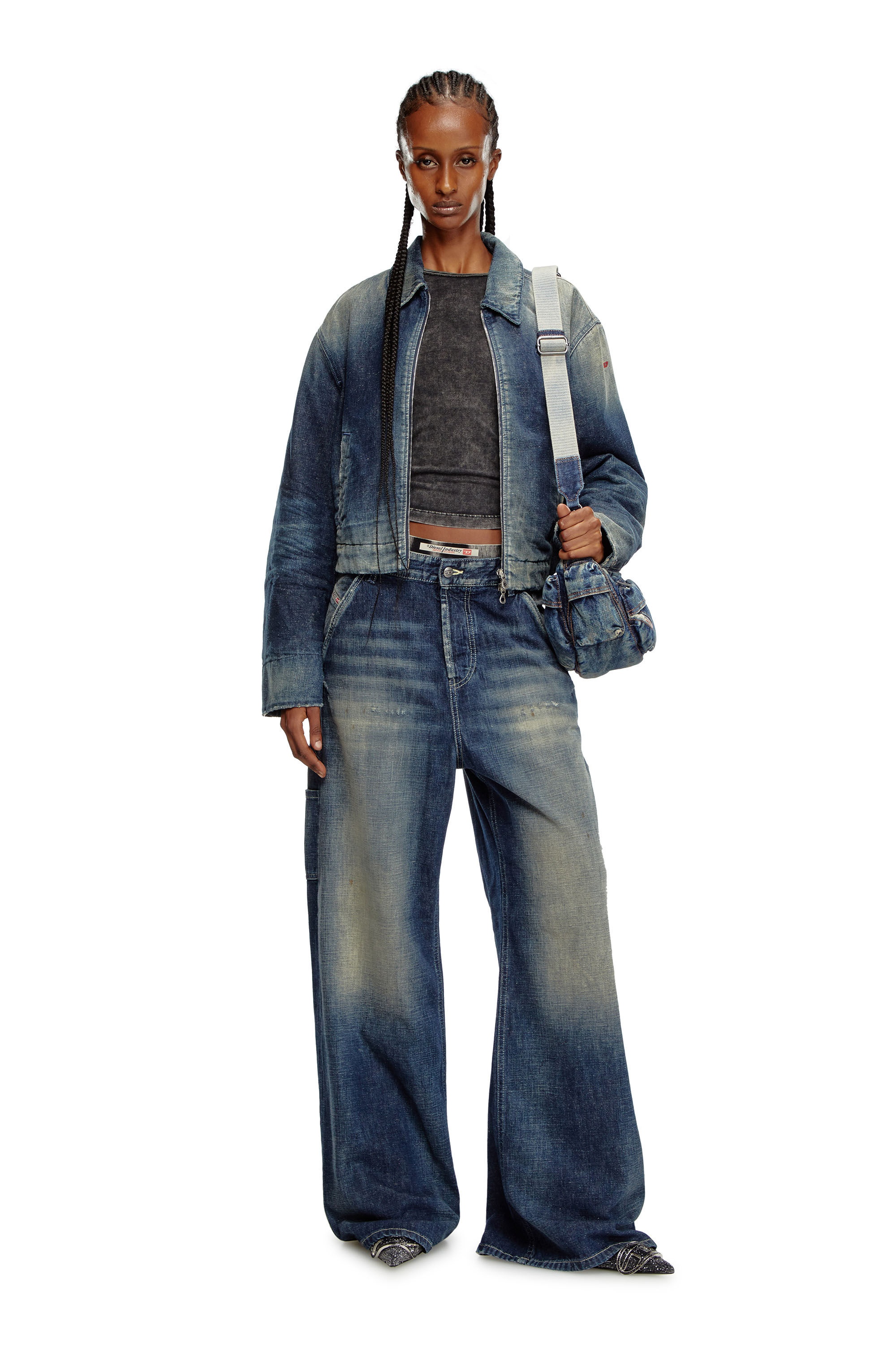 【即完売】Straight Jeans 1996 D-Sire 23 1996 D-Sire Woman: straight Black/Dark grey Jeans | Diesel