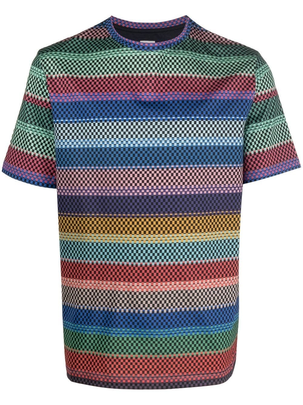 horizontal-stripe cotton T-shirt - 1