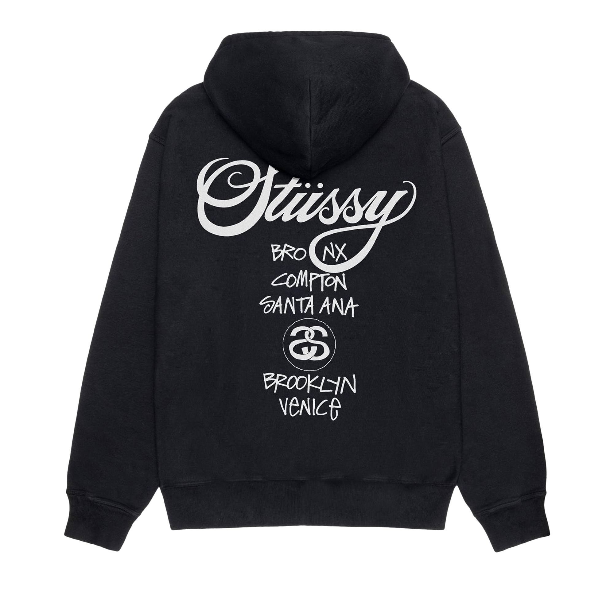 Stussy World Tour Pigment Dyed Hoodie 'Black' - 2