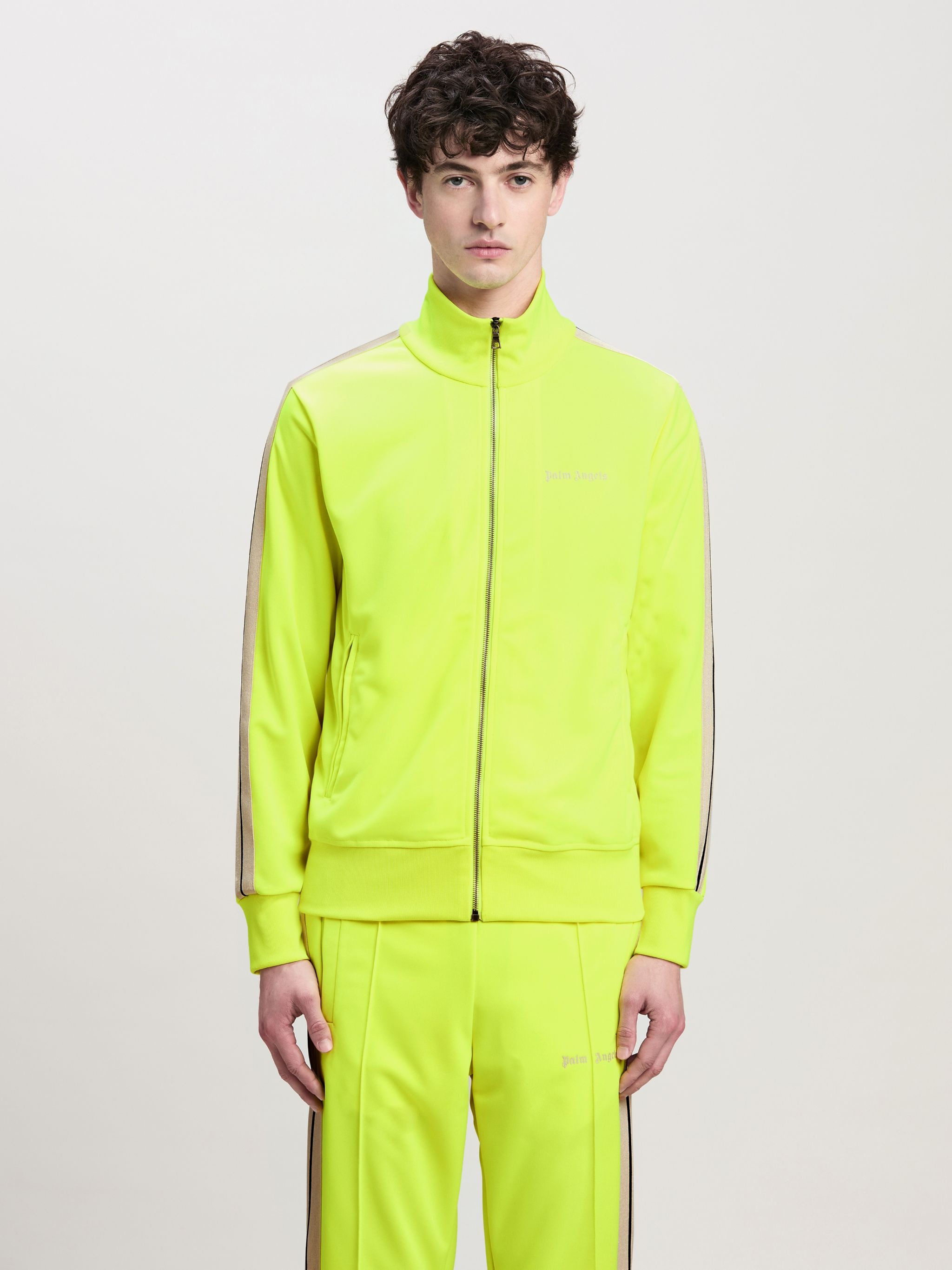 Neon yellow track jacket best sale