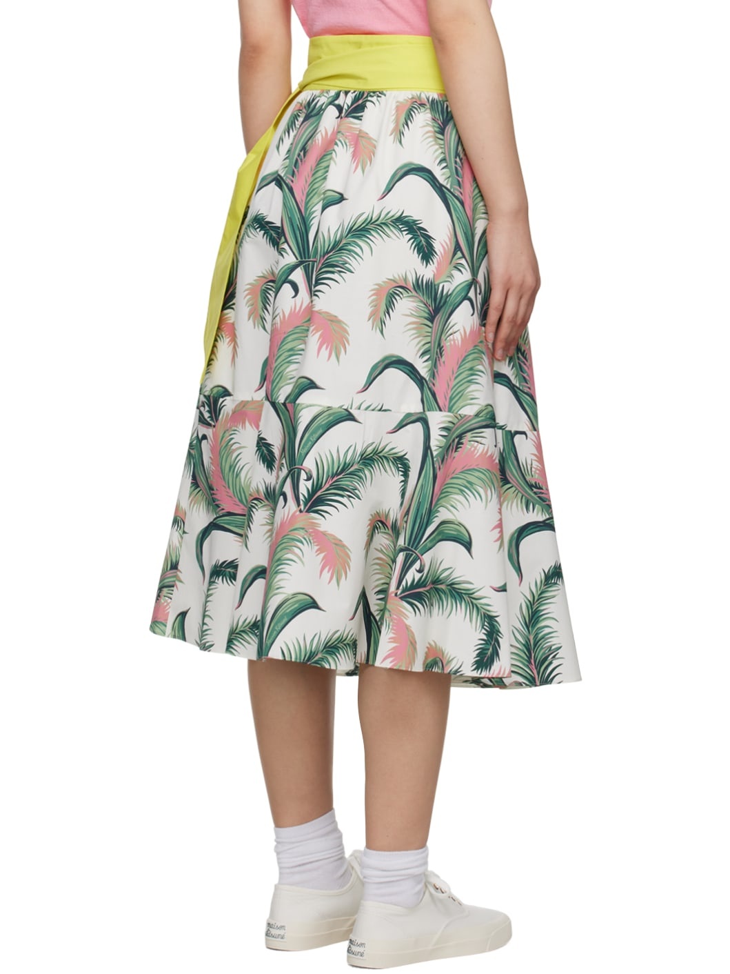 Multicolor Hotel Olympia Edition Palm Frond Midi Skirt - 3