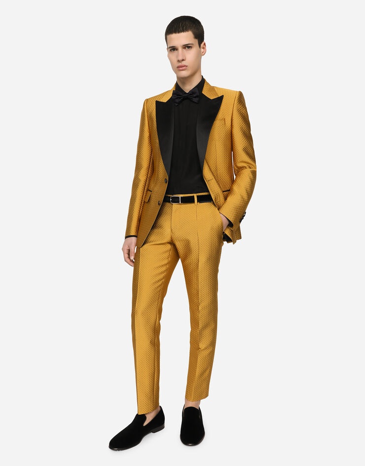 Herringbone jacquard Sicilia-fit tuxedo suit - 6