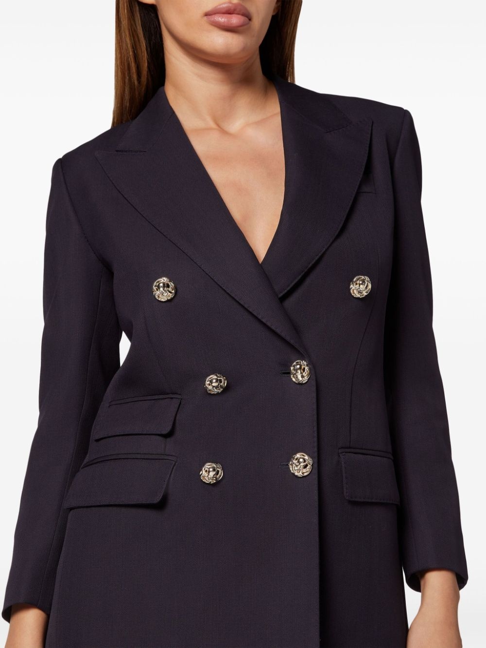 double-breasted wool blazer - 5