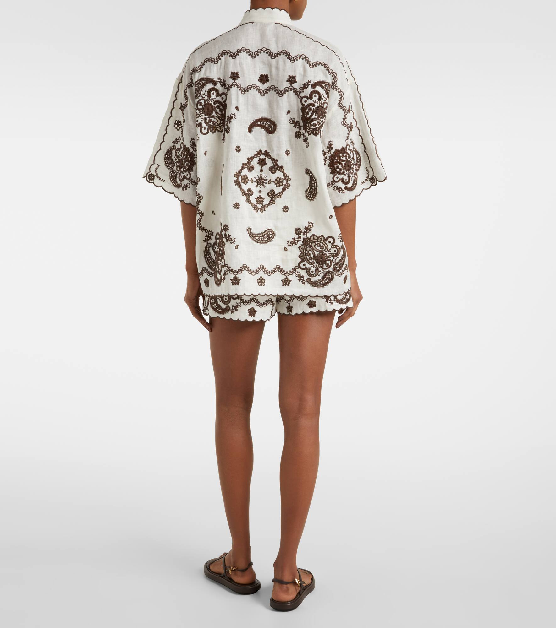 Ascension embroidered linen shirt - 3