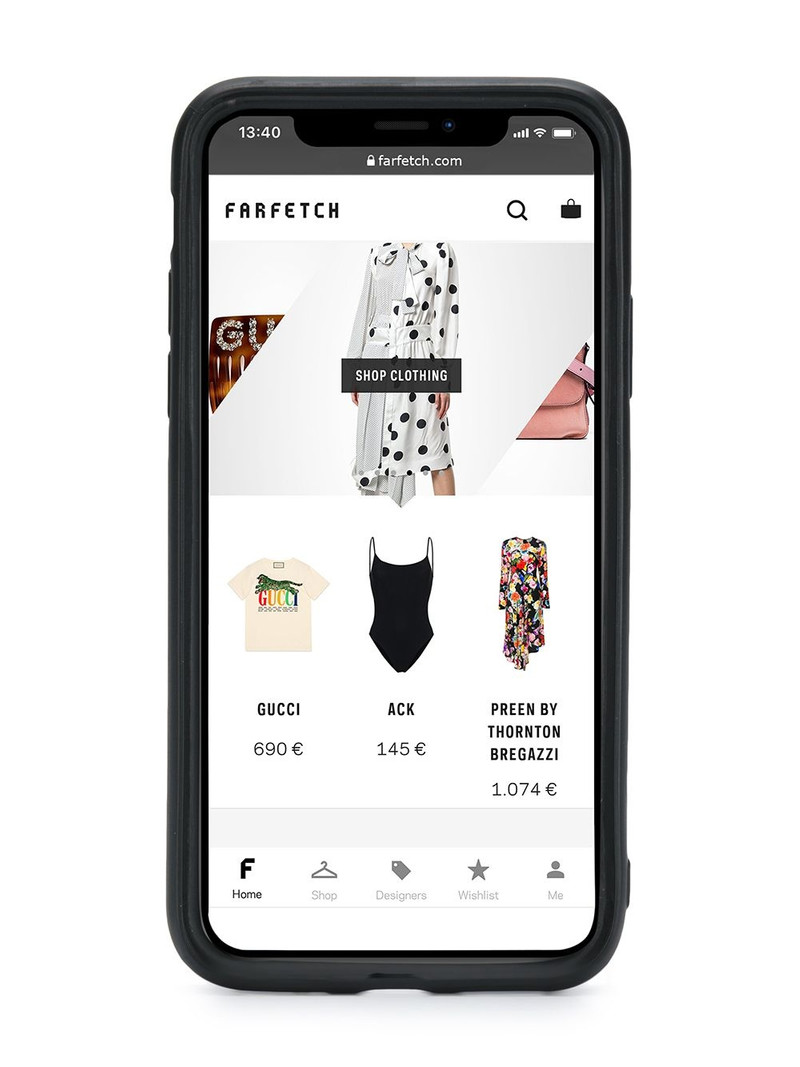 Moschino pixelated logo iPhone X/XS case outlook