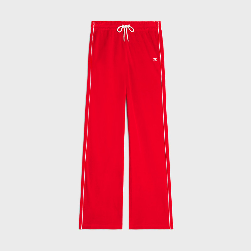 triomphe track pants in velvet jersey 1