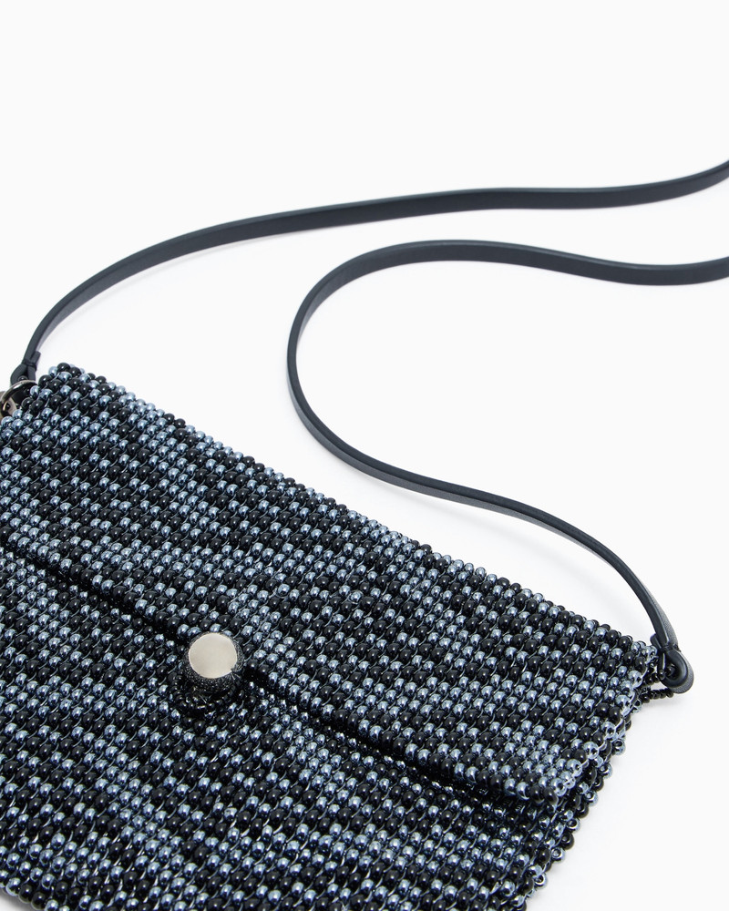 BEADED CROSS BODY BAG WITH LEATHER DETAILS 5